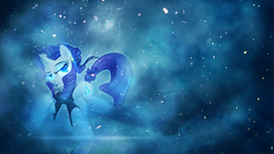 Size: 1920x1080 | Tagged: safe, artist:itchykitchy, artist:lugiponi, rarity, pony, unicorn, g4, earring, female, glowing eyes, mare, snow, snowfall, solo, staff, vector, wallpaper, warrior