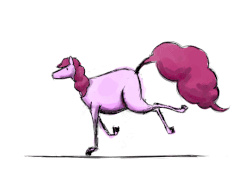 Size: 541x392 | Tagged: safe, artist:tidensbarn, pinkie pie, g4, animated, bushy tail, dumb running ponies, female, galloping, hoers, running, solo