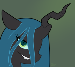 Size: 1024x916 | Tagged: safe, artist:flutternutpie, queen chrysalis, changeling, changeling queen, g4, female, profile, solo