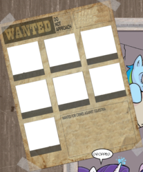 Size: 559x675 | Tagged: safe, artist:katie cook, rainbow dash, rarity, g4, exploitable, template, wanted poster, wanted poster meme