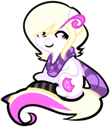 Size: 585x678 | Tagged: safe, artist:k-ouha, pony, clothes, homestuck, ponified, roxy lalonde, scarf, solo