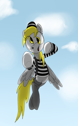 Size: 1000x1600 | Tagged: safe, artist:datte-before-dawn, derpy hooves, pegasus, pony, g4, female, mare, mime, solo
