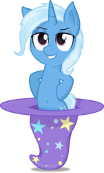 Size: 3016x5000 | Tagged: safe, artist:spier17, trixie, pony, unicorn, g4, belly button, bipedal, female, hat, mare, simple background, solo, transparent background, trixie's hat, vector