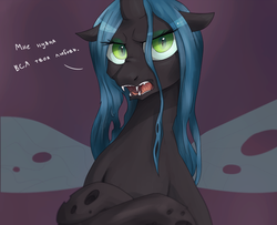 Size: 1000x812 | Tagged: dead source, safe, artist:zilvtree, queen chrysalis, g4, female, russian, solo