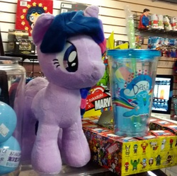 Size: 800x797 | Tagged: safe, rainbow dash, twilight sparkle, g4, 4de, cup, hot topic, irl, marvel, photo, plushie, toy