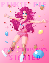 Size: 1024x1306 | Tagged: safe, artist:nephiam, pinkie pie, human, g4, female, humanized, solo