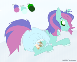 Size: 1280x1024 | Tagged: safe, artist:omufilly, oc, oc only, colt, diaper, male, non-baby in diaper, poofy diaper, sissy, solo