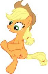 Size: 4006x6132 | Tagged: safe, artist:slb94, applejack, earth pony, pony, g4, just for sidekicks, absurd resolution, female, hooves, mare, rubbing hooves, simple background, sitting, solo, transparent background, vector