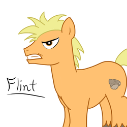 Size: 750x750 | Tagged: artist needed, safe, artist:varemia, oc, oc only, oc:flint, angry, cutie mark, solo
