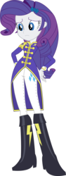 Size: 818x2168 | Tagged: safe, artist:sketchmcreations, rarity, equestria girls, g4, testing testing 1-2-3, ancient wonderbolts uniform, boots, clothes, female, frown, inkscape, pants, sad, sgt. rarity, shoes, simple background, solo, transparent background, uniform, vector, wonderbolts