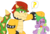 Size: 2614x1778 | Tagged: safe, spike, g4, bowser, crossover, holding, male, squirming, super mario bros., trying too hard