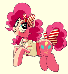 Size: 2300x2500 | Tagged: safe, artist:misspolycysticovary, pinkie pie, earth pony, pony, g4, bow, clothes, female, high res, mare, simple background, smiling, solo, tail bow, white background