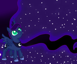 Size: 850x708 | Tagged: safe, artist:felixpheonix66, princess luna, alicorn, pony, g4, female, looking up, solo