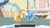 Size: 637x352 | Tagged: safe, screencap, applejack, rainbow dash, earth pony, pegasus, pony, g4, winter wrap up, duo, female, mare, meme, ponyville town hall, snow, yellow sky, youtube caption