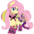Size: 4000x4000 | Tagged: safe, artist:whatchyagonnado, fluttershy, g4, female, rainbow rocks outfit, solo