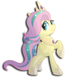 Size: 1540x1708 | Tagged: dead source, safe, artist:drawntildawn, fluttershy, g4, female, hilarious in hindsight, looking at you, raised hoof, shylestia, simple background, solo, transparent background