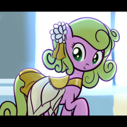 Size: 800x800 | Tagged: safe, artist:why485, daisy, flower wishes, earth pony, pony, g4, clothes, dress, female, mare, solo