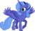 Size: 3374x3000 | Tagged: safe, artist:theshadowstone, princess luna, g4, alternate hairstyle, female, high res, raised hoof, s1 luna, simple background, smiling, solo, transparent background, vector