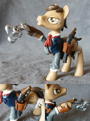 Size: 822x1113 | Tagged: safe, artist:prototypespacemonkey, bioshock, bioshock infinite, booker dewitt, ponified, sculpture