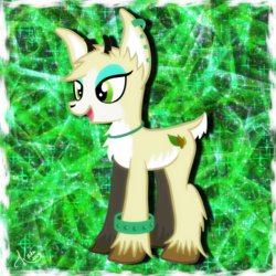 Size: 1024x1024 | Tagged: safe, artist:kazziepones, oc, oc only, oc:savannah, gazelle, original species, adoptable, jewelry, piercing, solo