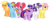 Size: 4518x1939 | Tagged: safe, artist:mrbrandonmac, applejack, fluttershy, pinkie pie, rainbow dash, rarity, twilight sparkle, alicorn, pony, g4, alternate hairstyle, female, mane six, mare, ponytail, simple background, transparent background, twilight sparkle (alicorn), vector