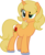 Size: 695x857 | Tagged: safe, artist:archerinblue, oc, oc only, oc:ambrosia, pony, unicorn, g4, female, grin, mare, offspring, parent:applejack, parent:prince blueblood, parents:bluejack, simple background, smiling, solo, transparent background, unshorn fetlocks, vector