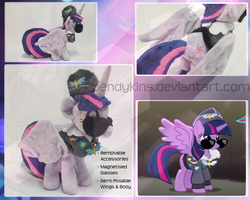 Size: 3000x2400 | Tagged: safe, artist:bendykins, twilight sparkle, alicorn, pony, g4, female, high res, irl, mare, photo, plushie, solo, sunglasses, twilight sparkle (alicorn), twilight sparkle plushie