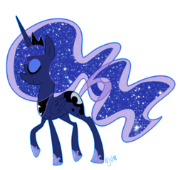 Size: 1024x978 | Tagged: safe, artist:chandelurres, princess luna, alicorn, pony, g4, eyes closed, female, mare, simple background, solo