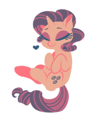 Size: 388x496 | Tagged: safe, artist:anzicorn, rarity, g4, animated, color palette challenge, eyes closed, female, heart, limited palette, simple background, solo, transparent background