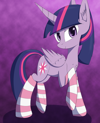 Size: 2448x3000 | Tagged: safe, artist:iados, twilight sparkle, alicorn, pony, g4, clothes, female, high res, mare, socks, solo, twilight sparkle (alicorn)