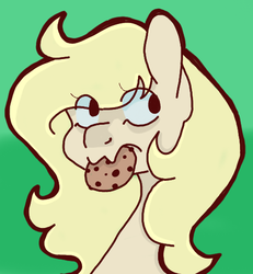 Size: 484x523 | Tagged: safe, artist:weeklonglaziness, pony, blonde, eating, female, mare, solo