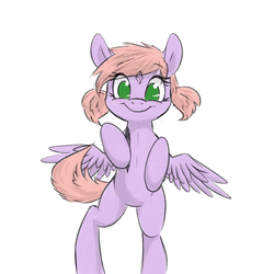 Size: 1280x1280 | Tagged: safe, artist:xcopyen002, oc, oc only, oc:crystal heart, pegasus, pony, smiling, solo