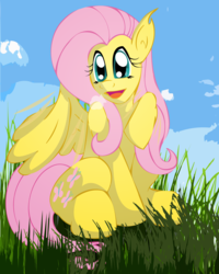 Size: 2000x2500 | Tagged: safe, fluttershy, pegasus, pony, g4, female, high res, mare, open mouth, solo