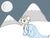 Size: 2048x1536 | Tagged: safe, artist:alicornlourdes, pony, elsa, frozen (movie), moon, mountain, ponified, snow, snowfall, solo