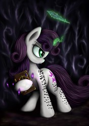 Size: 3496x4960 | Tagged: safe, artist:rameslack, sweetie belle, fanfic:the sweetie chronicles: fragments, g4, book, fanfic, fanfic art, female, magic, solo, wanderer d