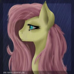 Size: 2500x2500 | Tagged: safe, artist:thebuka, fluttershy, g4, crying, female, high res, solo