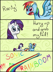 Size: 679x919 | Tagged: safe, artist:alittleofsomething, rainbow dash, rarity, g4, grab my meme, meme, misleading thumbnail, sonic rainboom