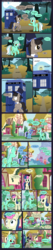 Size: 1750x8189 | Tagged: safe, artist:tabbyderp, bon bon, doctor whooves, lyra heartstrings, minuette, sweetie drops, time turner, g4, bowtie, comic, crossover, doctor who, tardis