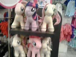 Size: 2048x1536 | Tagged: safe, fluttershy, pinkie pie, twilight sparkle, g4, irl, nici, photo, plushie, twilight sparkle plushie