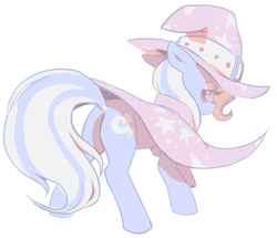 Size: 848x730 | Tagged: safe, artist:mewball, trixie, pony, unicorn, g4, bedroom eyes, butt, female, limited palette, looking at you, looking back, mare, plot, simple background, smiling, solo
