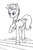 Size: 500x750 | Tagged: safe, artist:madhotaru, oc, oc only, oc:black omega, pony, unicorn, babylon 5, monochrome, psicorps, solo, trust the psicorps