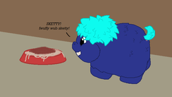 Size: 661x372 | Tagged: source needed, safe, artist:wolfram_sparks, oc, oc only, oc:kyle (wolfram sparks), fluffy pony, imminent abuse, imminent grimdark, solo, spaghetti