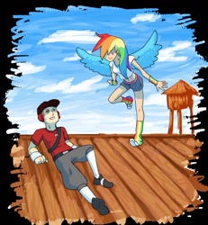 Size: 859x929 | Tagged: safe, rainbow dash, g4, crossover, scout (tf2), team fortress 2