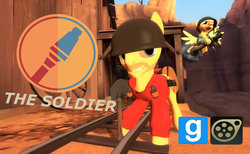 Size: 1141x701 | Tagged: safe, artist:pika-robo, pony, 3d, gmod, ponified, soldier, soldier (tf2), source filmmaker, team fortress 2