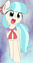 Size: 626x1175 | Tagged: safe, artist:arcum42, artist:mcsadat, coco pommel, earth pony, pony, g4, :3, cocobetes, colored, cute, female, mare, open mouth, smiling, solo