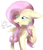 Size: 999x1163 | Tagged: safe, artist:dotkwa, fluttershy, goat, g4, fainting goat, female, fluttergoat, goatified, raised hoof, solo, species swap