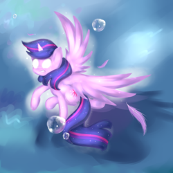 Size: 2000x2000 | Tagged: safe, artist:chiweee, twilight sparkle, alicorn, pony, g4, female, glowing eyes, high res, mare, solo, twilight sparkle (alicorn)