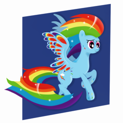 Size: 900x900 | Tagged: safe, artist:milanoss, rainbow dash, g4, female, rainbow power, solo