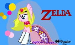 Size: 1600x960 | Tagged: safe, artist:brenny senpai, pony, crossover, ponified, princess zelda, solo, the legend of zelda, the legend of zelda: the wind waker, toon zelda