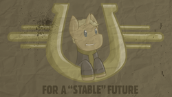 Size: 1920x1080 | Tagged: safe, artist:thatdarnpony, oc, oc only, fallout equestria, dirty, poster, solo